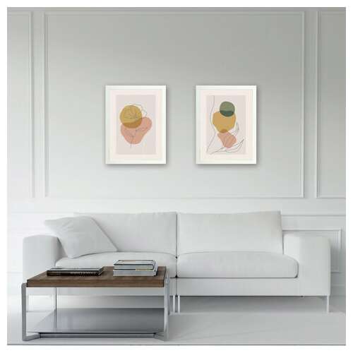  Рамка 30х40 см небьющаяся, комплект 2 штуки, багет 21 мм, мдф, brauberg "idea", белая, 391394 | Рамки для дипломов, сертификатов, грамот, фотографий