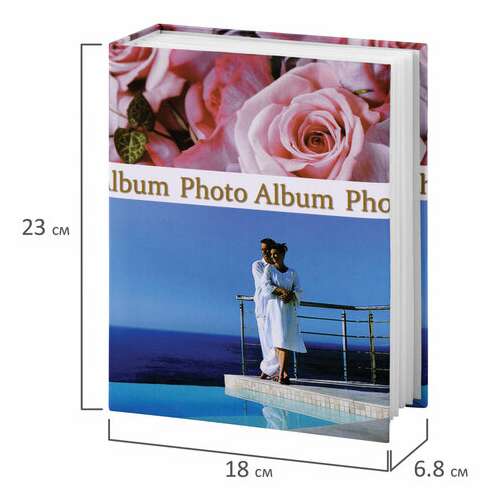  Фотоальбом brauberg на 304 фотографии 10х15 см, твердая обложка, "романтика", голубой с розовым, 390675 | Фотоальбомы