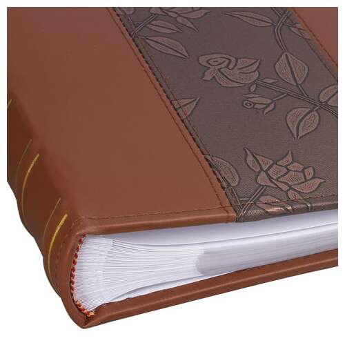  Фотоальбом brauberg на 200 фото 10х15 см, под кожу (комбинированную), бумажные страницы, бокс, коричневый, 390483 | Фотоальбомы