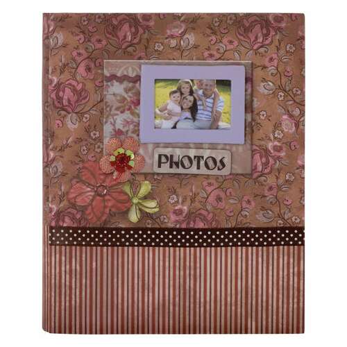  Фотоальбом brauberg на 200 фотографий 10х15 см, твердая обложка, "семья", бокс, красно-коричневый, 390673 | Фотоальбомы