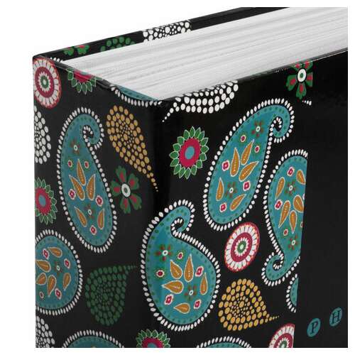 Фотоальбом brauberg на 304 фотографии 10х15 см, твердая обложка, "пейсли", черный с бирюзовым, 390674  Фотоальбом brauberg на 304 фотографии 10х15 см, твердая обложка, "пейсли", черный с бирюзовым, 390674 | Фотоальбомы