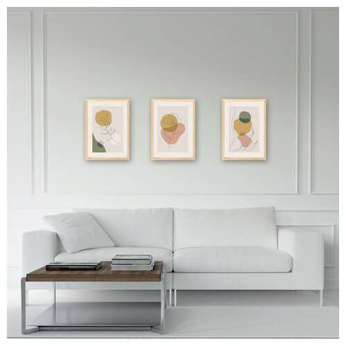  Рамка 21х30 см небьющаяся, комплект 3 штуки, багет 12 мм, дерево, brauberg "woodray", цвет натуральный, 391388 | Рамки для дипломов, сертификатов, грамот, фотографий