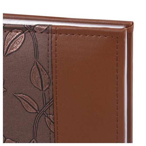  Фотоальбом brauberg на 200 фото 10х15 см, под кожу (комбинированную), бумажные страницы, бокс, коричневый, 390483 | Фотоальбомы