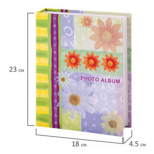  Фотоальбом brauberg на 200 фотографий 10х15 см, твердая обложка, "настроение", разноцветный, 390670 | Фотоальбомы