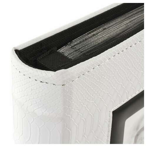  Фотоальбом brauberg на 500 фотографий 10х15 см, обложка под кожу рептилии, рамка для фото, белый, 390713 | Фотоальбомы