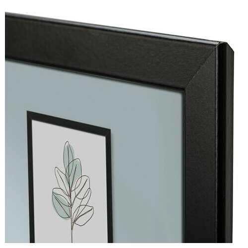  Рамка 30х40 см небьющаяся, комплект 2 штуки, багет 21 мм, мдф, brauberg "idea", черная, 391395 | Рамки для дипломов, сертификатов, грамот, фотографий