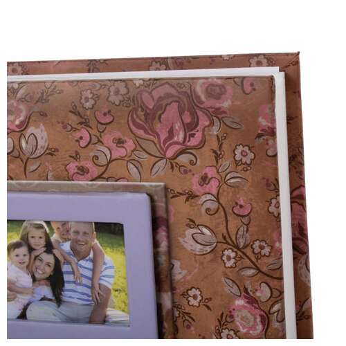  Фотоальбом brauberg на 200 фотографий 10х15 см, твердая обложка, "семья", бокс, красно-коричневый, 390673 | Фотоальбомы