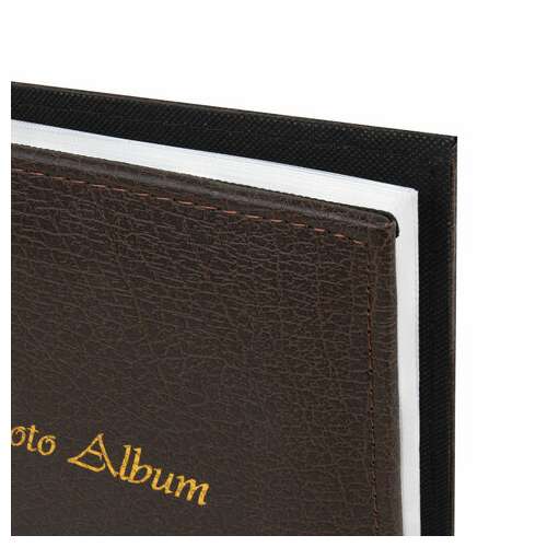 Фотоальбом brauberg на 156 фото 10х15 см, под гладкую кожу, на кольцах, коричневый, 390470 | Фотоальбомы