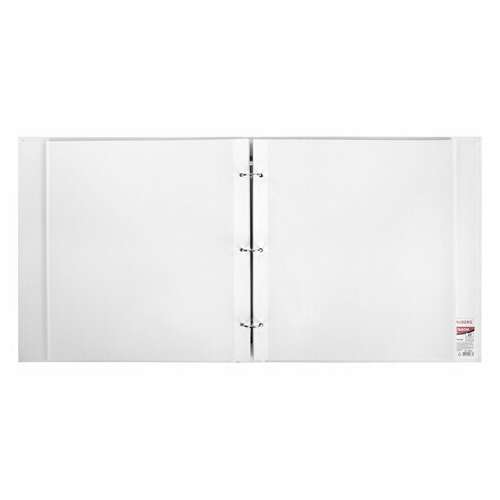  Фотоальбом brauberg свадебный, 20 магнитных листов 30х32 см, обложка под фактурную кожу, на кольцах, белый, 390691 | Фотоальбомы