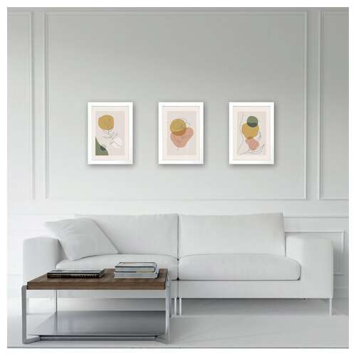  Рамка 21х30 см небьющаяся, комплект 3 штуки, багет 21 мм, мдф, brauberg "idea", белая, 391392 | Рамки для дипломов, сертификатов, грамот, фотографий