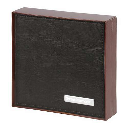  Фотоальбом brauberg на 200 фото 10х15 см, под фактурную кожу, индивидуальный бокс, тёмно-коричневый, 391116 | Фотоальбомы