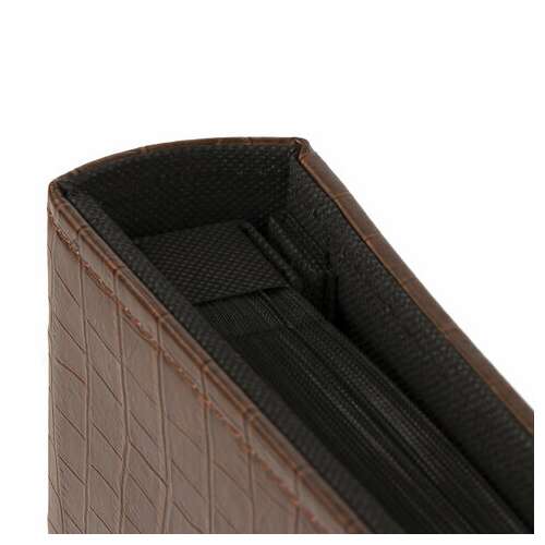  Фотоальбом brauberg на 500 фотографий 10х15 см, обложка под кожу крокодила, рамка для фото, коричневый, 390715 | Фотоальбомы