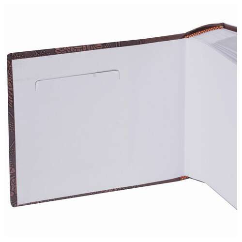  Фотоальбом brauberg на 100 фотографий 10х15 см, обложка под кожу, бумажные страницы, бокс, коричневый, 390693 | Фотоальбомы