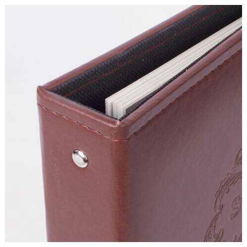  Фотоальбом brauberg на 20 магнитных листов, 23х28 см, под гладкую кожу, на кольцах, коричневый, 390492 | Фотоальбомы