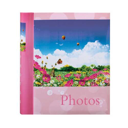  Фотоальбом brauberg на 20 магнитных листов, 23х28 см, "дивный луг", розовый, 390686 | Фотоальбомы