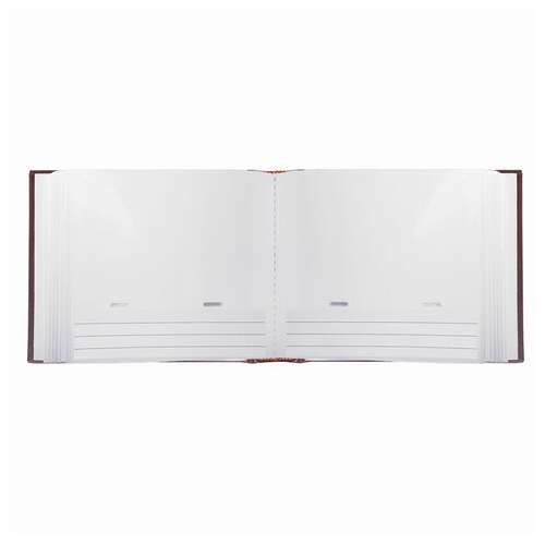  Фотоальбом brauberg на 100 фотографий 10х15 см, обложка под кожу, бумажные страницы, бокс, коричневый, 390693 | Фотоальбомы