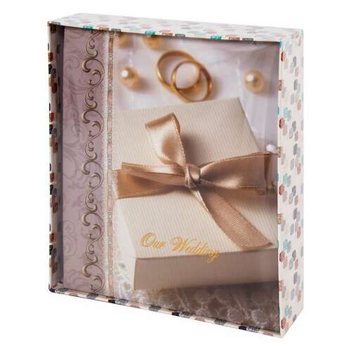  Фотоальбом brauberg "свадебный подарок" на 200 фото 10х15 см, твердая обложка, переплет, бокс, 391153 | Фотоальбомы