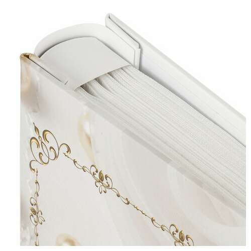  Фотоальбом brauberg "кольца и жемчуг" на 200 фото 10х15 см, твердая обложка, переплет, бокс, 391151 | Фотоальбомы