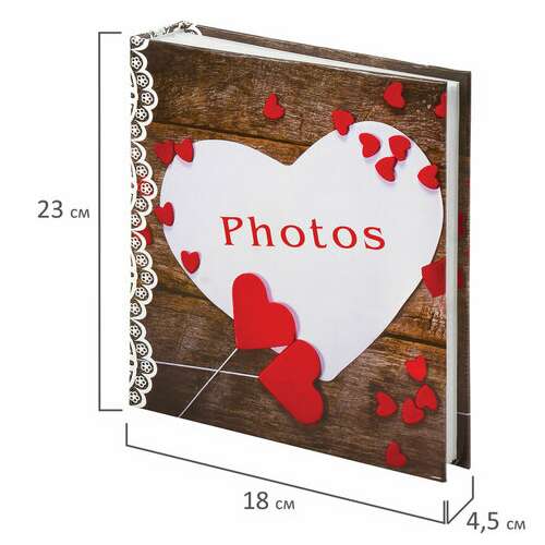  Фотоальбом brauberg "с любовью" на 200 фото 10х15 см, твердая обложка, термосварка, 391158 | Фотоальбомы