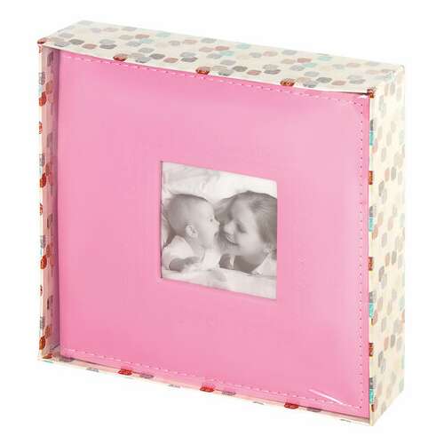  Фотоальбом brauberg "cute baby" на 200 фото 10х15 см, под кожу, бумажные страницы, бокс, розовый, 391141 | Фотоальбомы