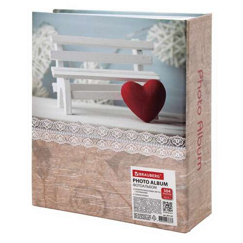  Фотоальбом brauberg "сладкие воспоминания" на 304 фото 10х15 см, твердая обложка, термосклейка, 391157 | Фотоальбомы