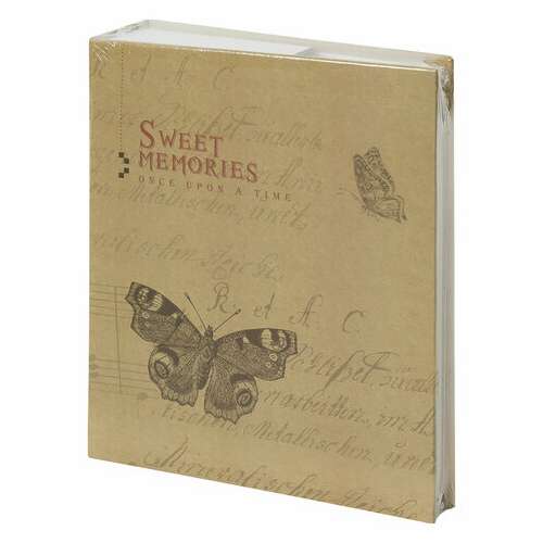  Фотоальбом brauberg "бабочка, крафт" на 200 фото 10х15 см, твердая обложка, термосварка, 391164 | Фотоальбомы