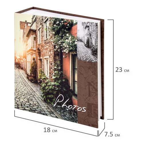  Фотоальбом brauberg "итальянские улочки" на 304 фото 10х15 см, твердая обложка, термосклейка, 391167 | Фотоальбомы
