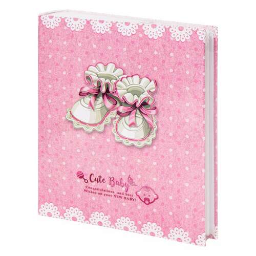  Фотоальбом brauberg "baby shoes" на 200 фото 10х15 см, твердая обложка, термосклейка, розовый, 39114, 391148 | Фотоальбомы