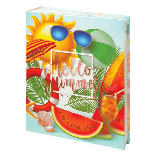  Фотоальбом brauberg "здравствуй, лето" на 200 фото 10х15 см, твердая обложка, термосварка, 391170 | Фотоальбомы