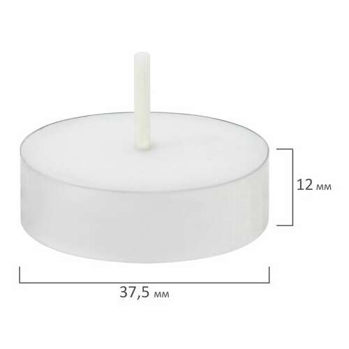  Свечи чайные long life, до 5 часов горения, вес 12 г, комплект 10 шт., в гильзе, laima, 609199 | Свечи чайные