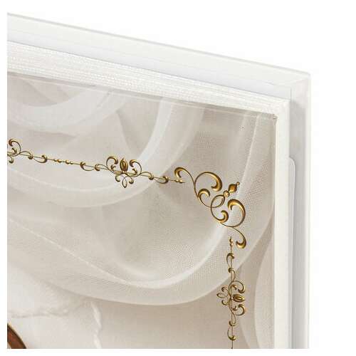  Фотоальбом brauberg "кольца и жемчуг" на 200 фото 10х15 см, твердая обложка, переплет, бокс, 391151 | Фотоальбомы