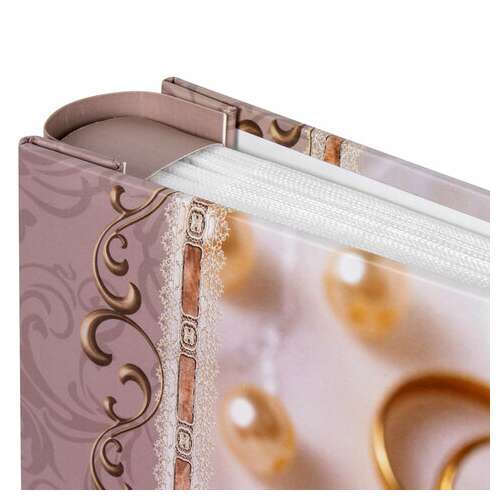  Фотоальбом brauberg "свадебный подарок" на 200 фото 10х15 см, твердая обложка, переплет, бокс, 391153 | Фотоальбомы