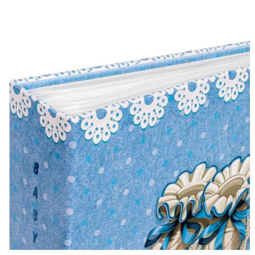  Фотоальбом brauberg "baby shoes" на 200 фото 10х15 см, твердая обложка, термосклейка, голубой, 39114, 391147 | Фотоальбомы