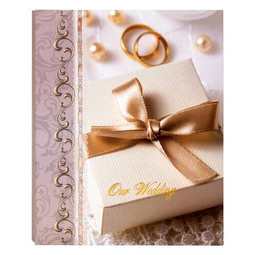  Фотоальбом brauberg "свадебный подарок" на 200 фото 10х15 см, твердая обложка, переплет, бокс, 391153 | Фотоальбомы