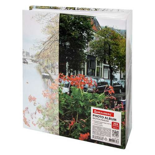  Фотоальбом brauberg "променад" на 304 фото 10х15 м, твердая обложка, термосклейка, 391168 | Фотоальбомы