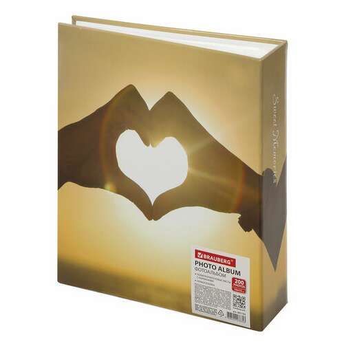  Фотоальбом brauberg "вместе навсегда" на 200 фото 10х15 см, твердая обложка, термосварка, 391155 | Фотоальбомы