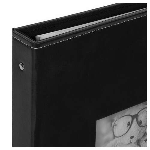  Фотоальбом brauberg "premium black" 20 магнитных листов 30х32 см, под кожу, черный, 391186 | Фотоальбомы