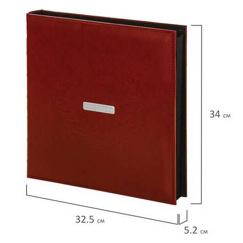  Фотоальбом brauberg "delta" на 500 фото 10х15 см, под гладкую кожу, коричневый, 391182 | Фотоальбомы