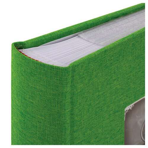  Фотоальбом brauberg "лайм" на 200 фото 10х15 см, ткань, зеленый, 391189 | Фотоальбомы