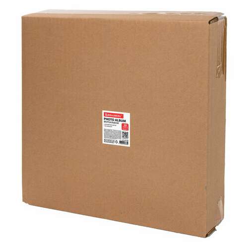  Фотоальбом brauberg "premium brown" 20 магнитных листов 30х32 см, под кожу, коричневый, 391185 | Фотоальбомы