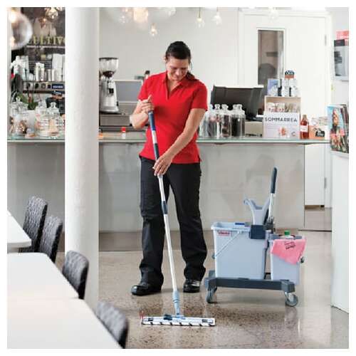  Тележка уборочная vileda "ультраспидпро", 2 съемных ведра 25 л + 10 л, платформа, с ручкой, туннельный отжим, 147209 | Тележки уборочные