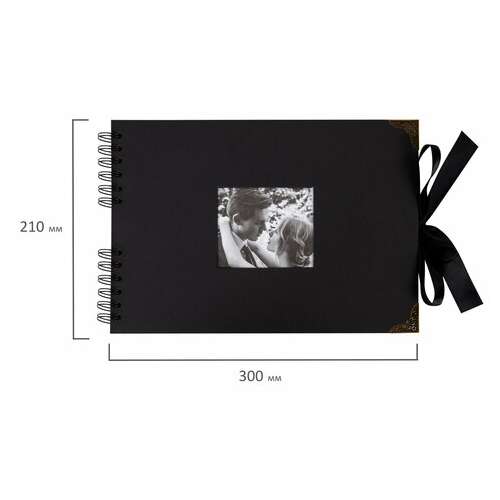 Фотоальбом 21х30 см, 40 черных листов, уголки/стикеры/ручка/клей/трафареты/маркеры, brg black, 880654  Фотоальбом 21х30 см, 40 черных листов, уголки/стикеры/ручка/клей/трафареты/маркеры, brg black, 880654 | Фотоальбомы