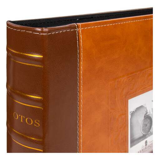  Фотоальбом brauberg "camel" на 500 фото 10х15 см, под гладкую кожу, коричневый, 391178 | Фотоальбомы