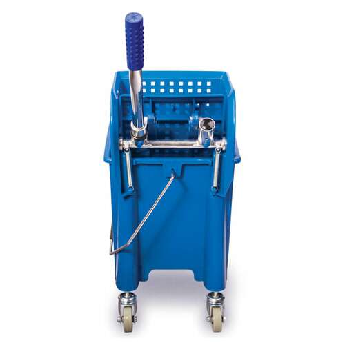  Тележка уборочная brabix, ведро 20 л, механический отжим, универсальная для офиса/дома, синяя, 601497 | Тележки уборочные