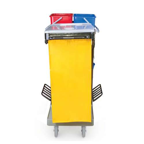  Тележка уборочная brabix, ведра 2х20 л, 2х11 л, механический отжим, держатель для мешка, мешок, 2 поддона, 601501 | Тележки уборочные