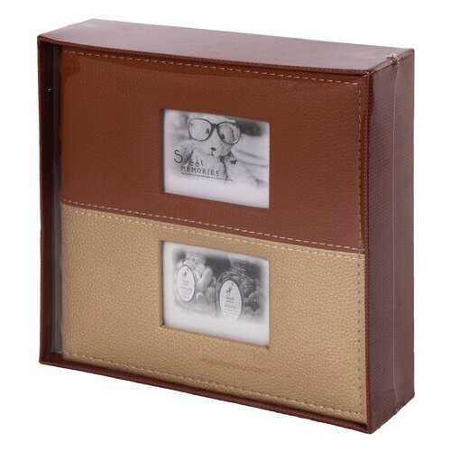  Фотоальбом brauberg "mirror" на 200 фото 10х15 см, под кожу, бумажные страницы, бокс, 391184 | Фотоальбомы