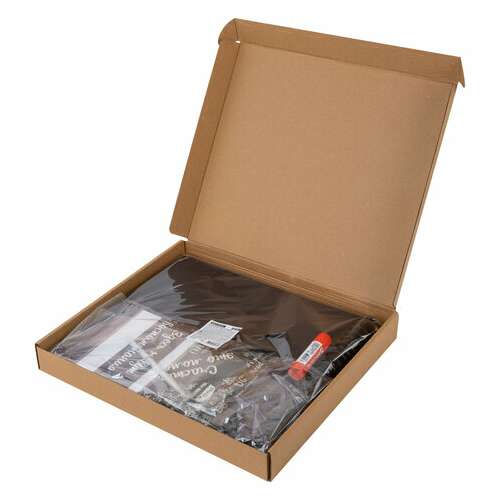  Фотоальбом 30х32 см, 48 черных листов, уголки, стикеры, ручка, клей, brauberg black line, 880650 | Фотоальбомы