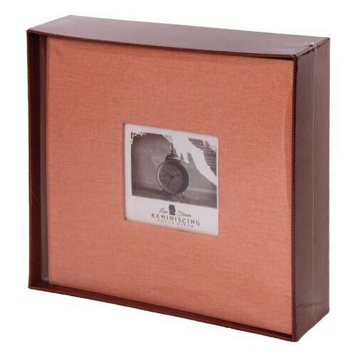  Фотоальбом brauberg "персик" на 200 фото 10х15 см, ткань, персиковый, 391190 | Фотоальбомы