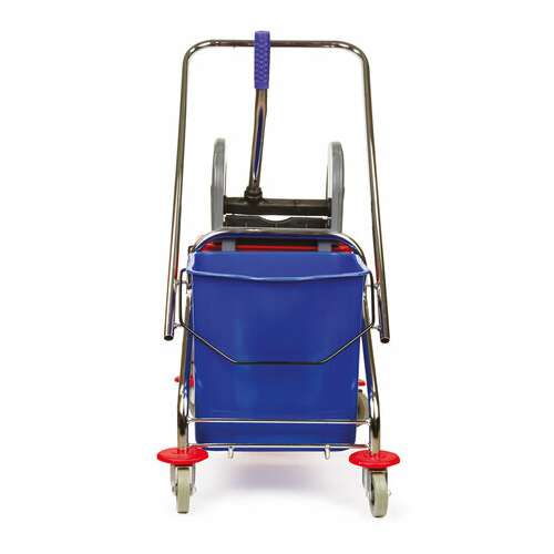  Тележка уборочная brabix, 2 съемных ведра 25 л, механический отжим, металлический каркас, 601499 | Тележки уборочные