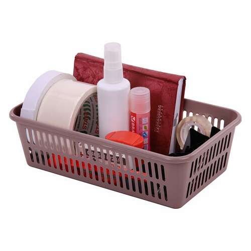  Корзинка 2 литра универсальная, 7,2х25х15 см, для хранения, пластик, ассорти, 331, 433310065 | Ящики, боксы и корзины универсальные